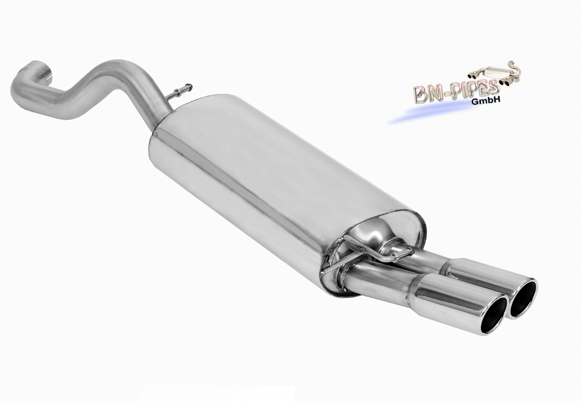 BN-Pipes Edelstahl Endschalldämpfer VW Golf 4 GTI eintragungsfrei