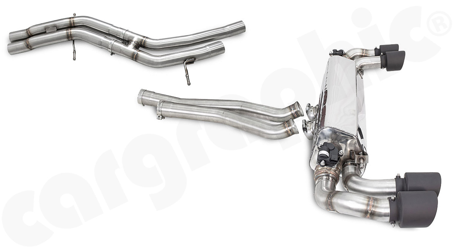CARGRAPHIC Sport Abgasanlage ab Downpipe für Porsche Cayenne 3 (Typ 536) 4,0L V8 GTS Turbo