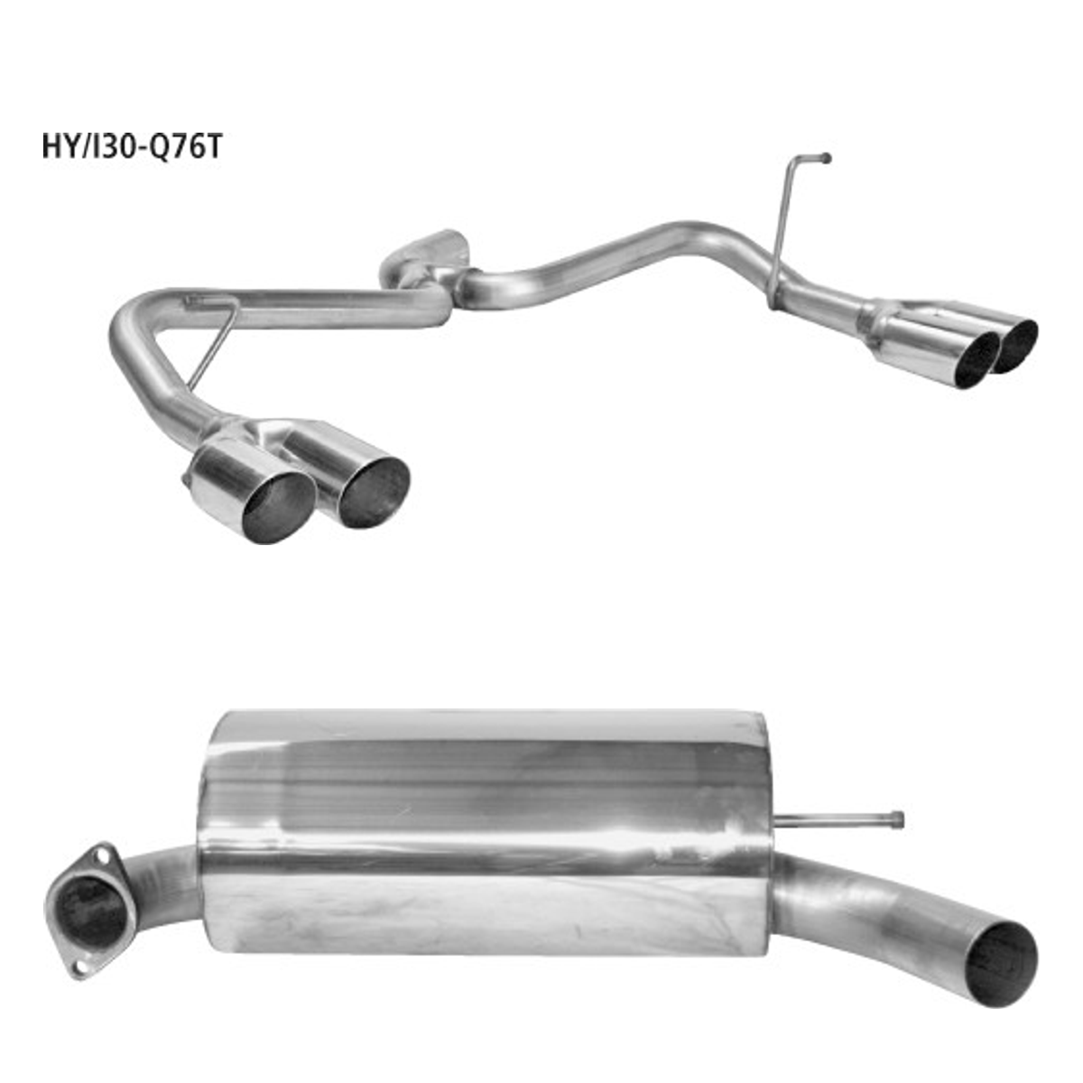 Bastuck Endschalldämpfer Quattro – Hyundai i30 i30 Benziner