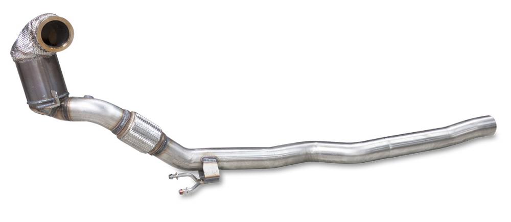 HJS Downpipe ECE 80/76mm 200 cpsi Audi TT 8S Frontantrieb DKTB