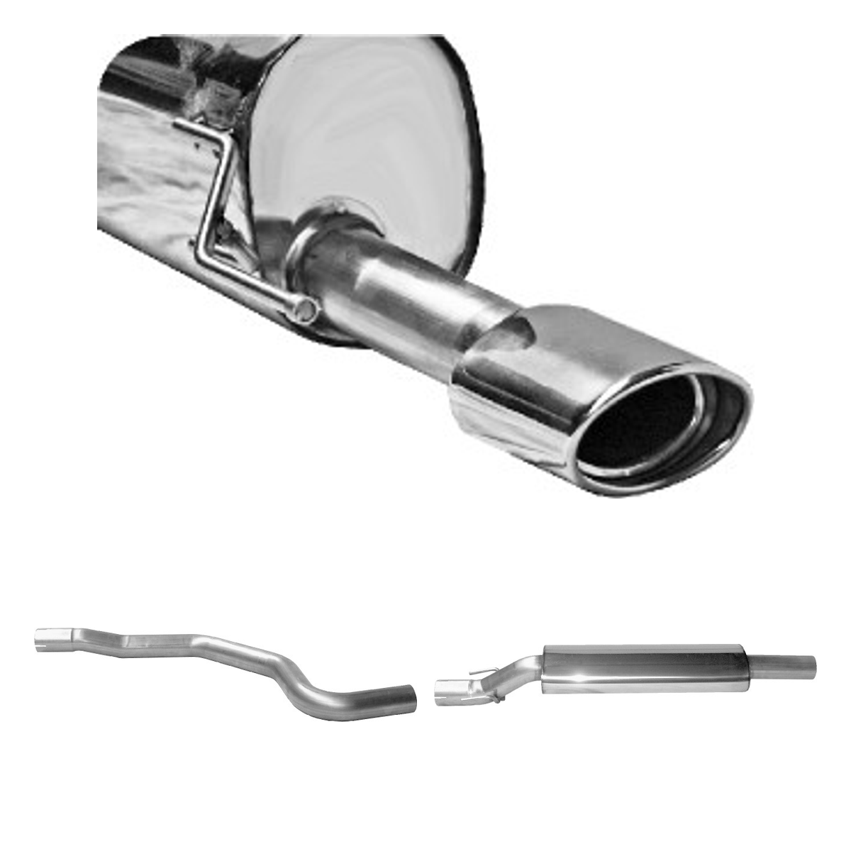 Bastuck Komplettanlage Single – Fiat Grande Punto Grande Punto inkl. Abarth und EVO