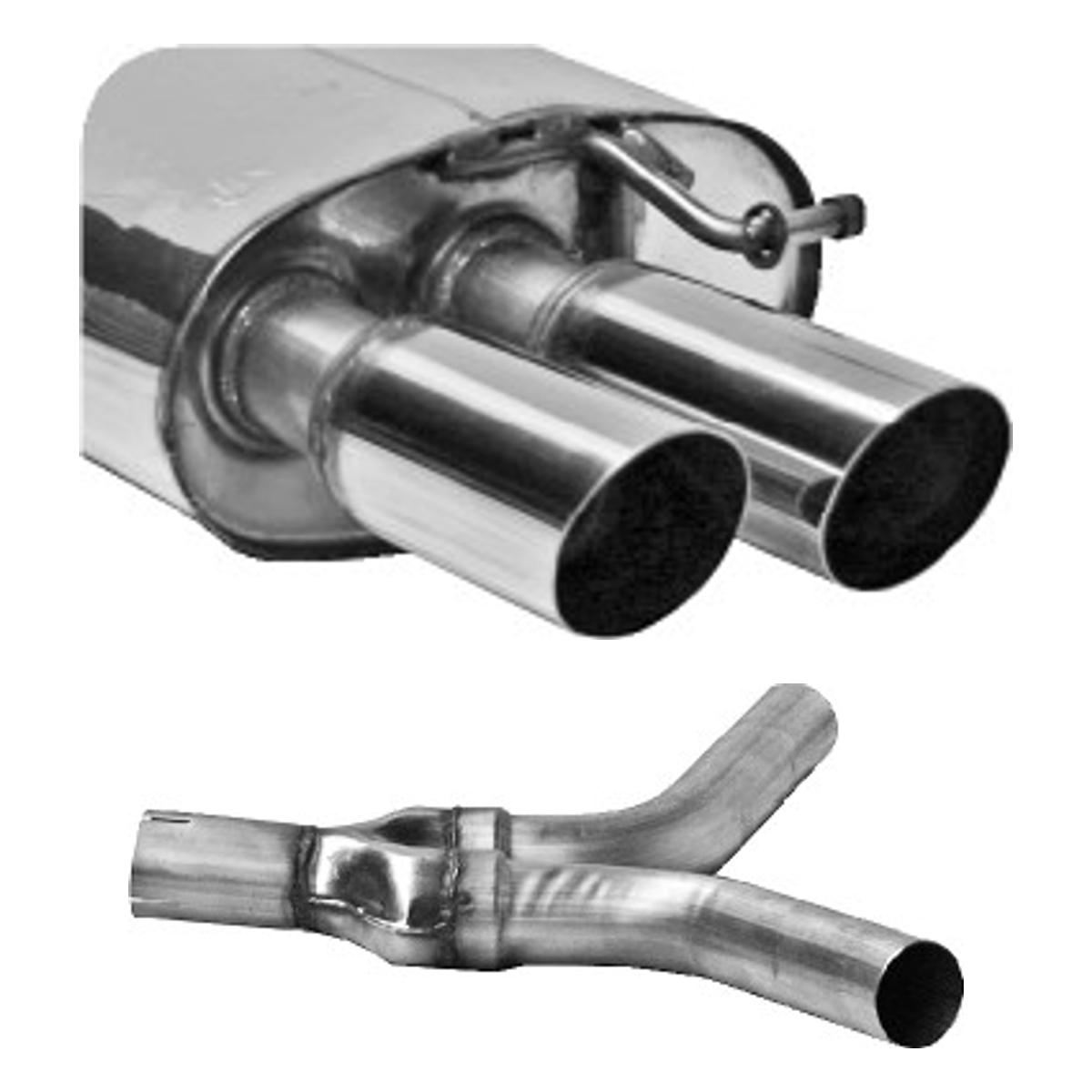 Bastuck Endschalldämpfer Quattro – Audi A4 B8 / A5 B8 A4/A5 B8 (ab B. 2008) 4 Zyl. Benziner Turbo 2 Endschalldämpfer LH+RH außer A5 B8 Sportback