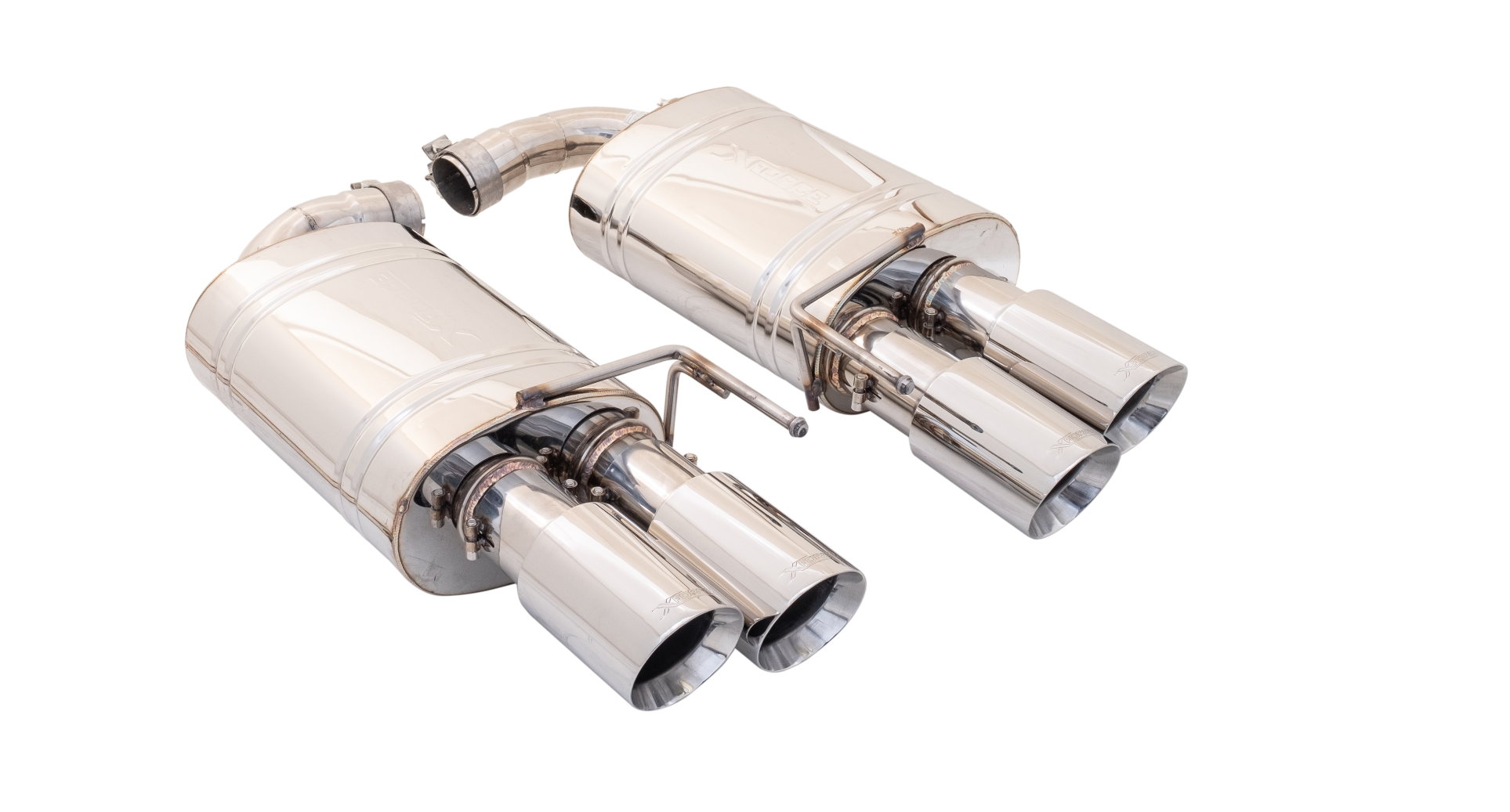 XFORCE Abgasanlage Ford Mustang GT 5.0L 18– – Edelstahl
