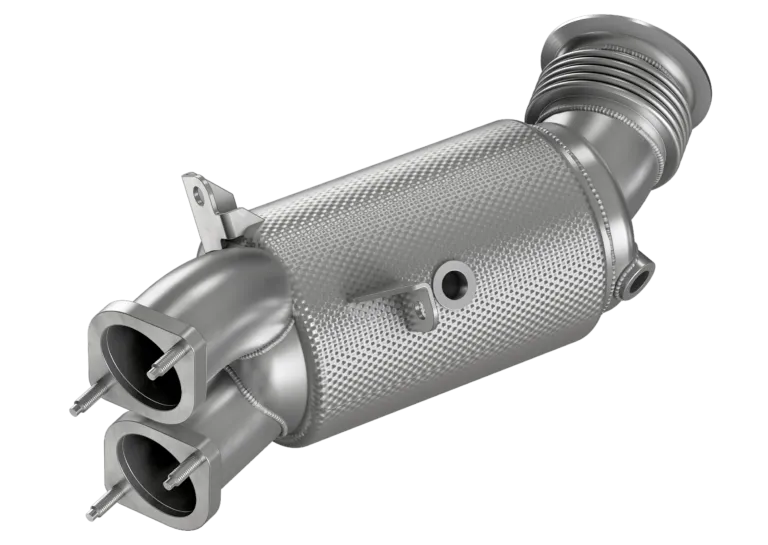 HJS Downpipe ECE 76/2x60mm 300 cpsi BMW 135i 335i N55 E82 E90