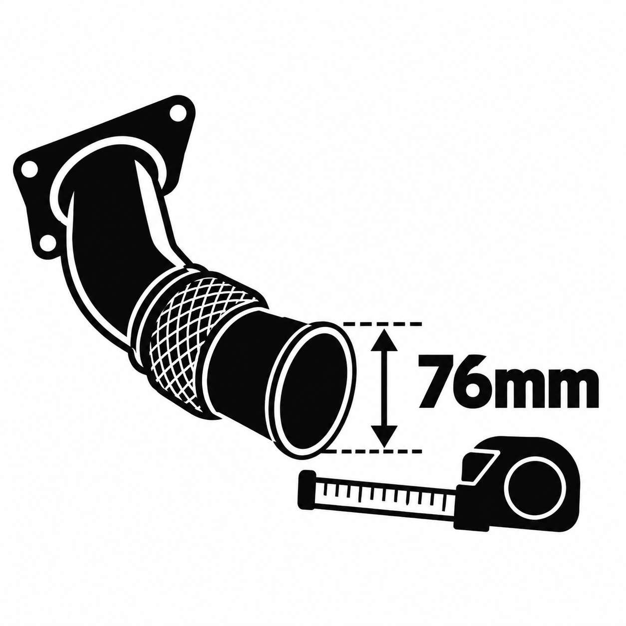 an 76mm HJS Downpipe