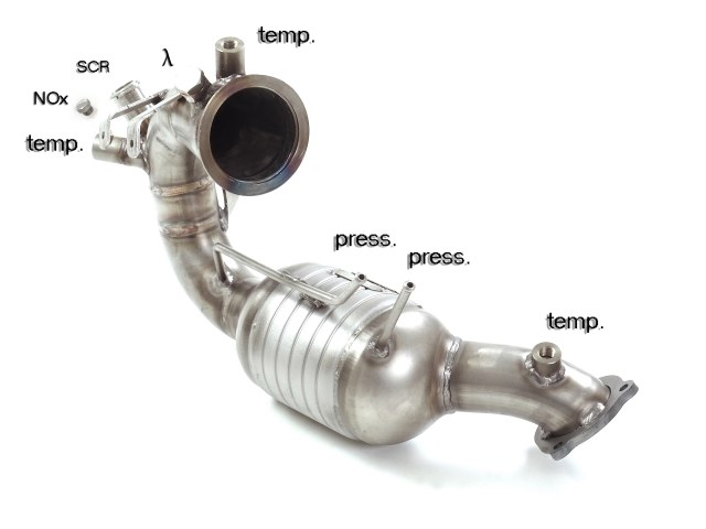 Downpipe + DPF-Ersatzrohr Set Audi A6 C7 3.0 TDI | Ragazzon