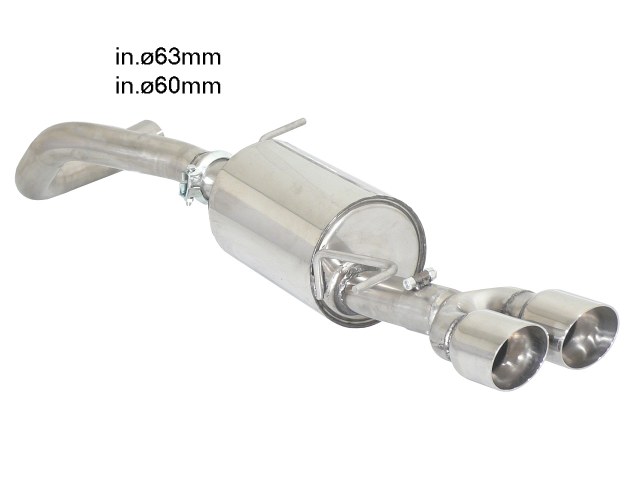 Sportauspuff VW Polo 6R 2.0R WRC 2x90mm rund ECE | Ragazzon