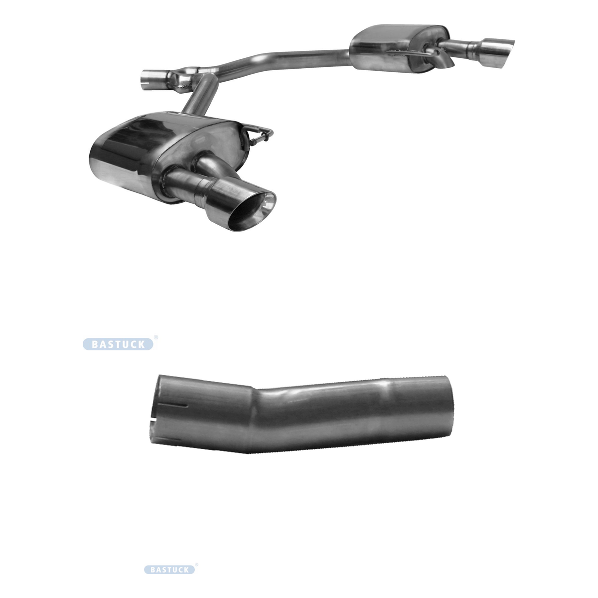 Bastuck Endschalldämpfer Twin – Audi A4 B9 / A5 F5 TFSI A4 B9 Quattro ab 2015 / A5 F5 Quattro ab 2016
