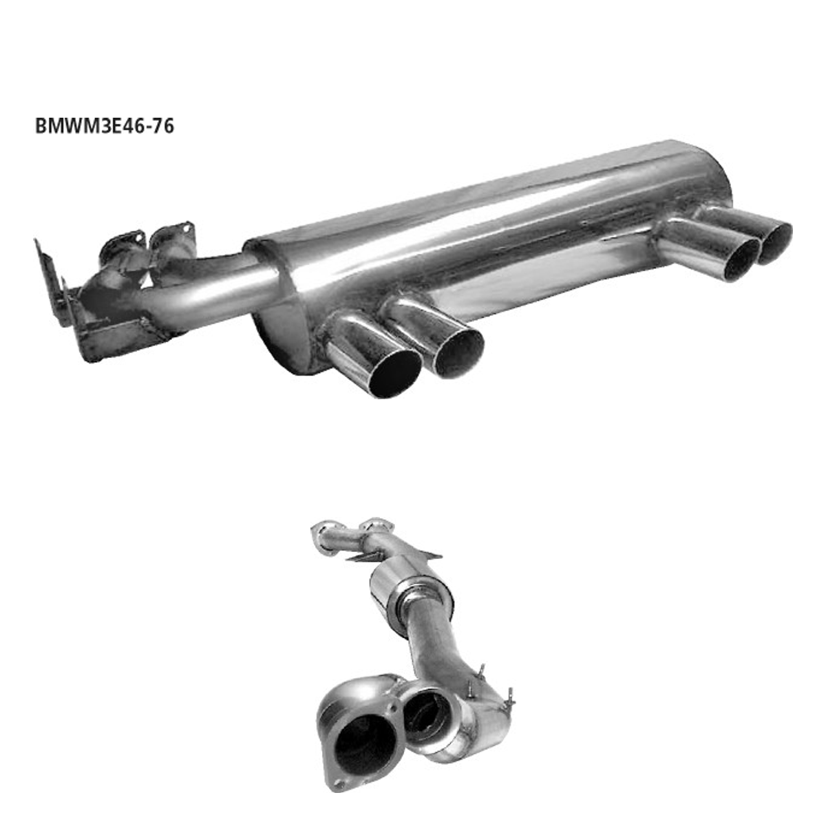 Bastuck Komplettanlage Quattro – BMW 3er M3 M3 E46 Coupé, Cabrio