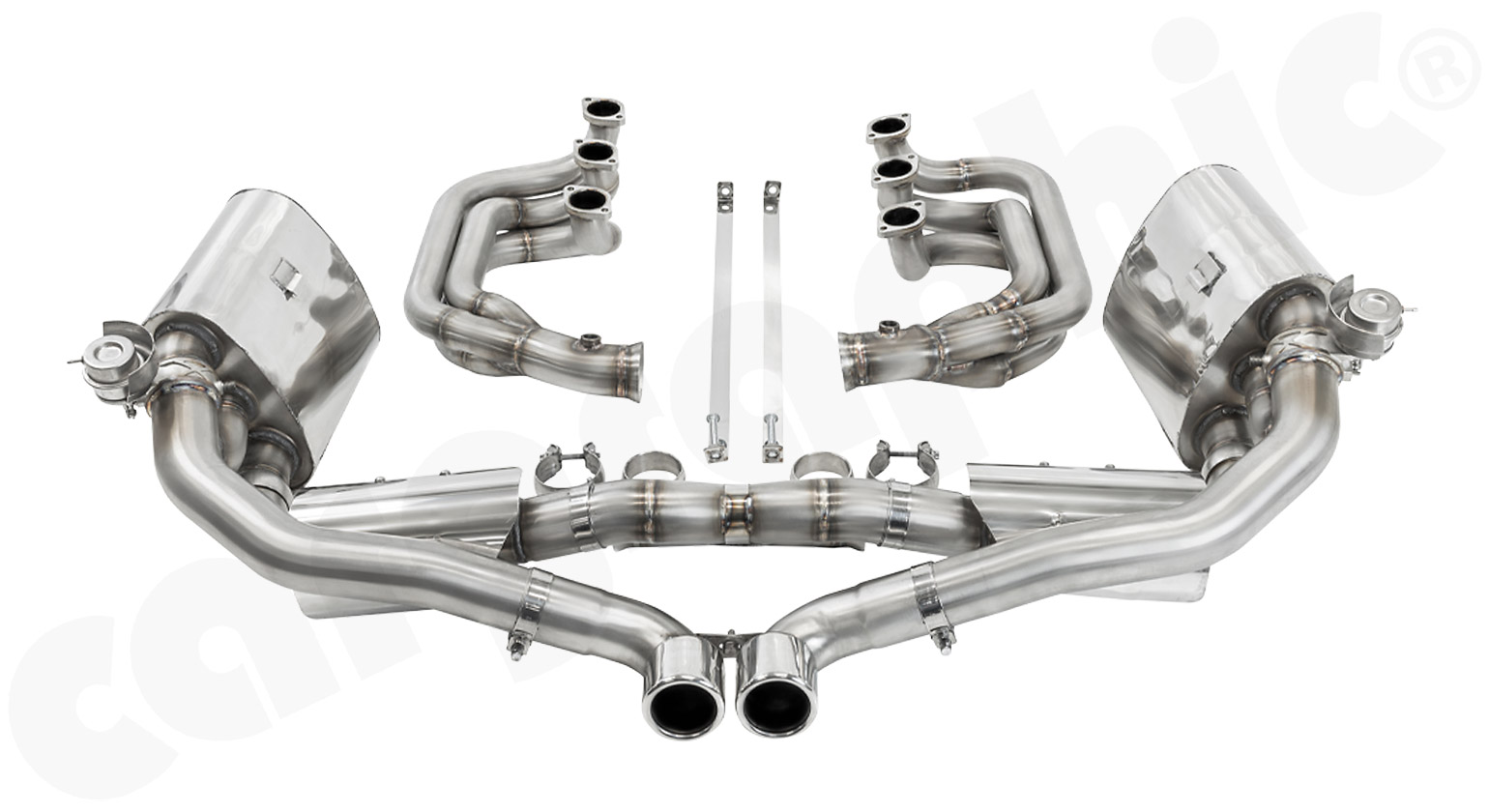 Cargraphic Abgasanlage Porsche 993 ID45 ohne Heizung Katalysator Klappen Sound/Super Sound
