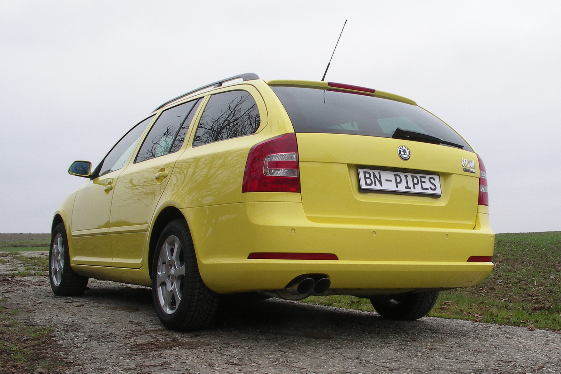 BN-Pipes Sportauspuff Skoda Octavia RS 1Z Edelstahl 70mm