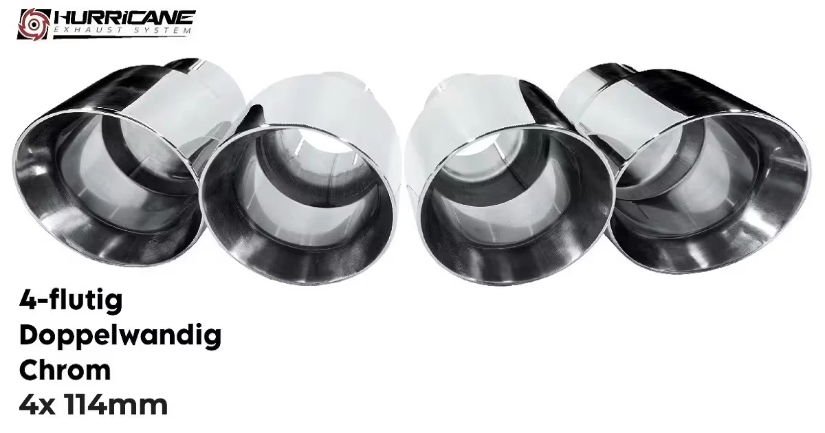 4-flutig Doppelwandig Chrom (4x114mm)