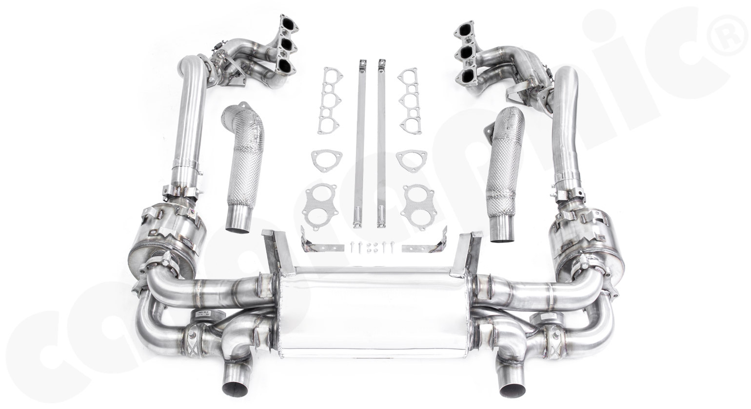 CARGRAPHIC Komplettanlage Motorsport ohne Kats für Porsche 718 Boxster / Cayman GTS GT4 4,0L
