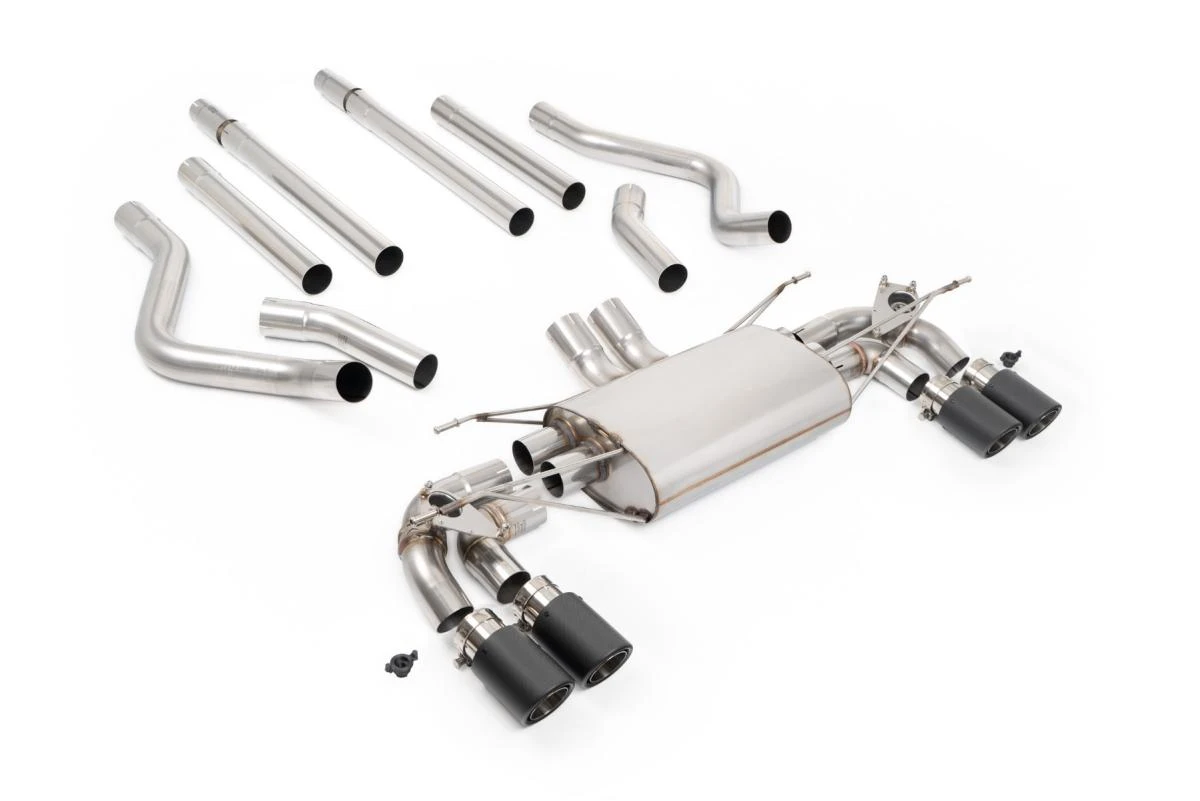 Milltek Sport Abgasanlage passend für Land Rover / Range Rover Defender 130 5.0 V8 non-resonated - Carbon Endrohre