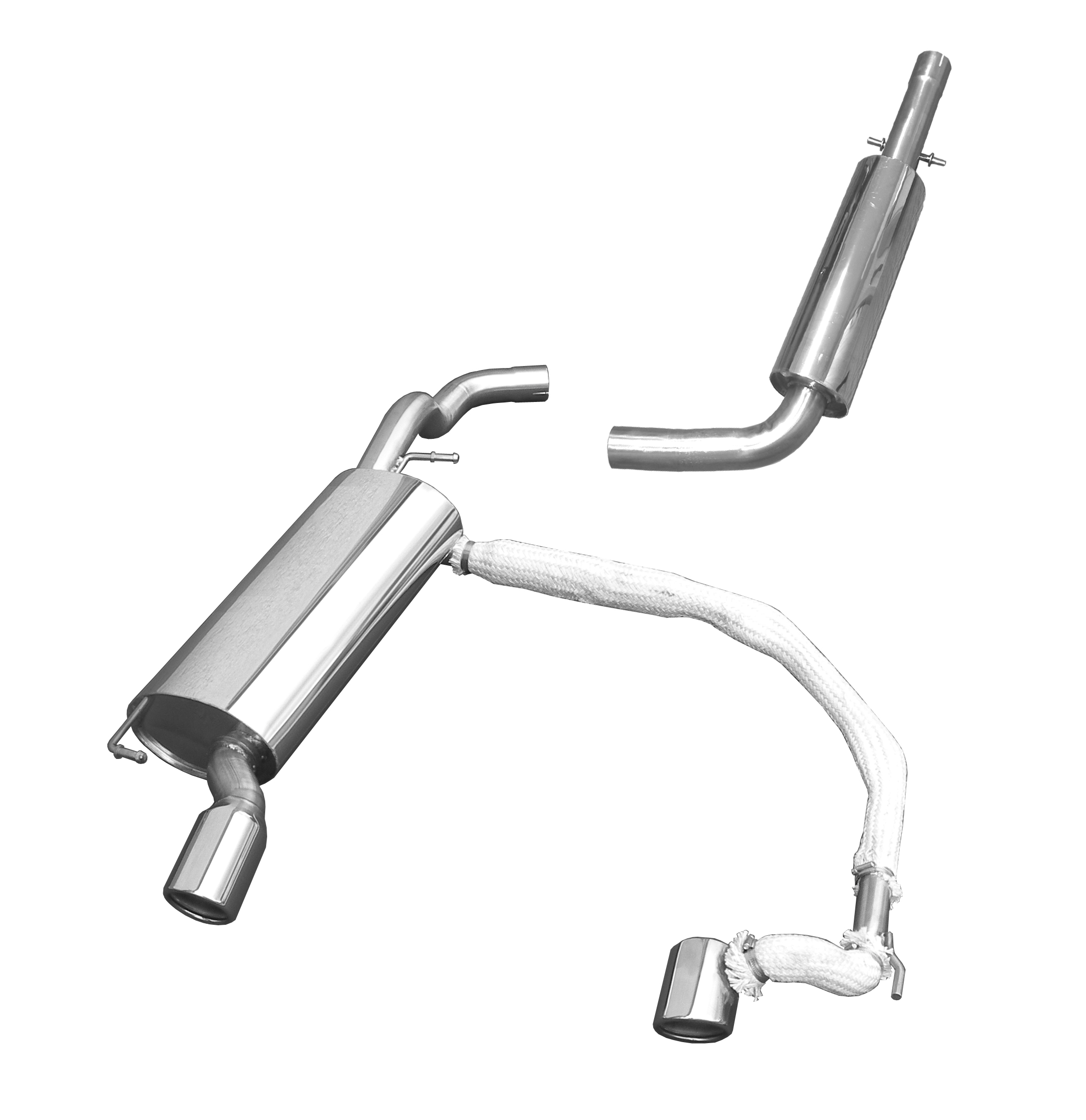 BN-Pipes Sportauspuff VW Golf 4 R32-Style 1J Edelstahl EG-Gutachten