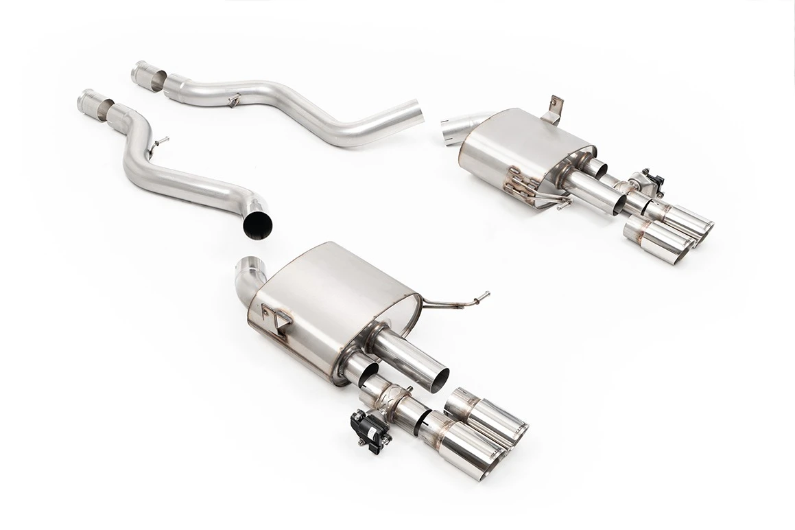 Milltek V2 Klappen Auspuffanlage passend für BMW 3er M3 E92 E90 E93 4.0 V8 - polierte Endrohre