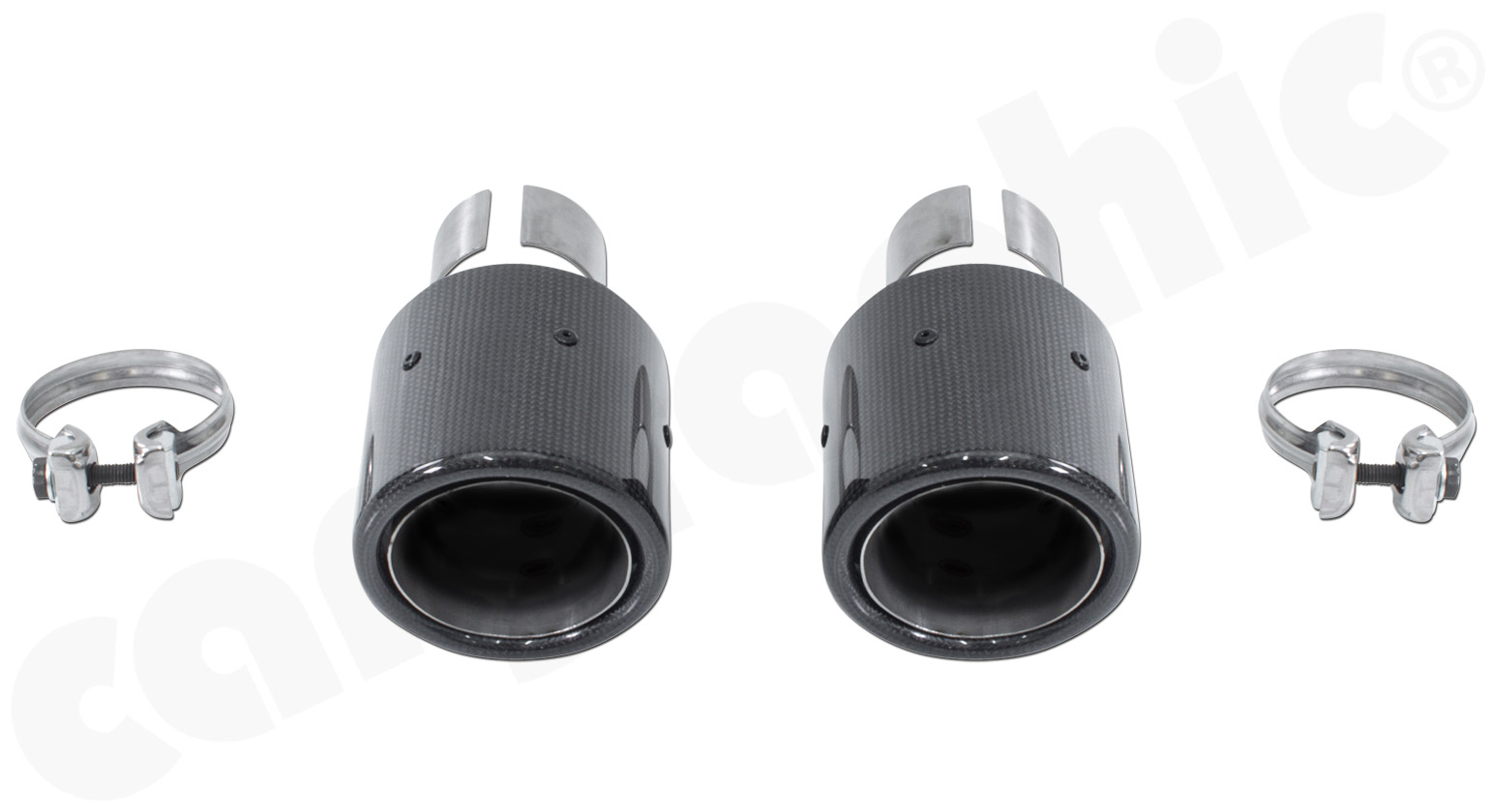 CARGRAPHIC Sport Endrohre für OE Endschalldämpfer für Porsche 718 Boxster / Cayman GTS GT4 RS 4,0L 3,8L
