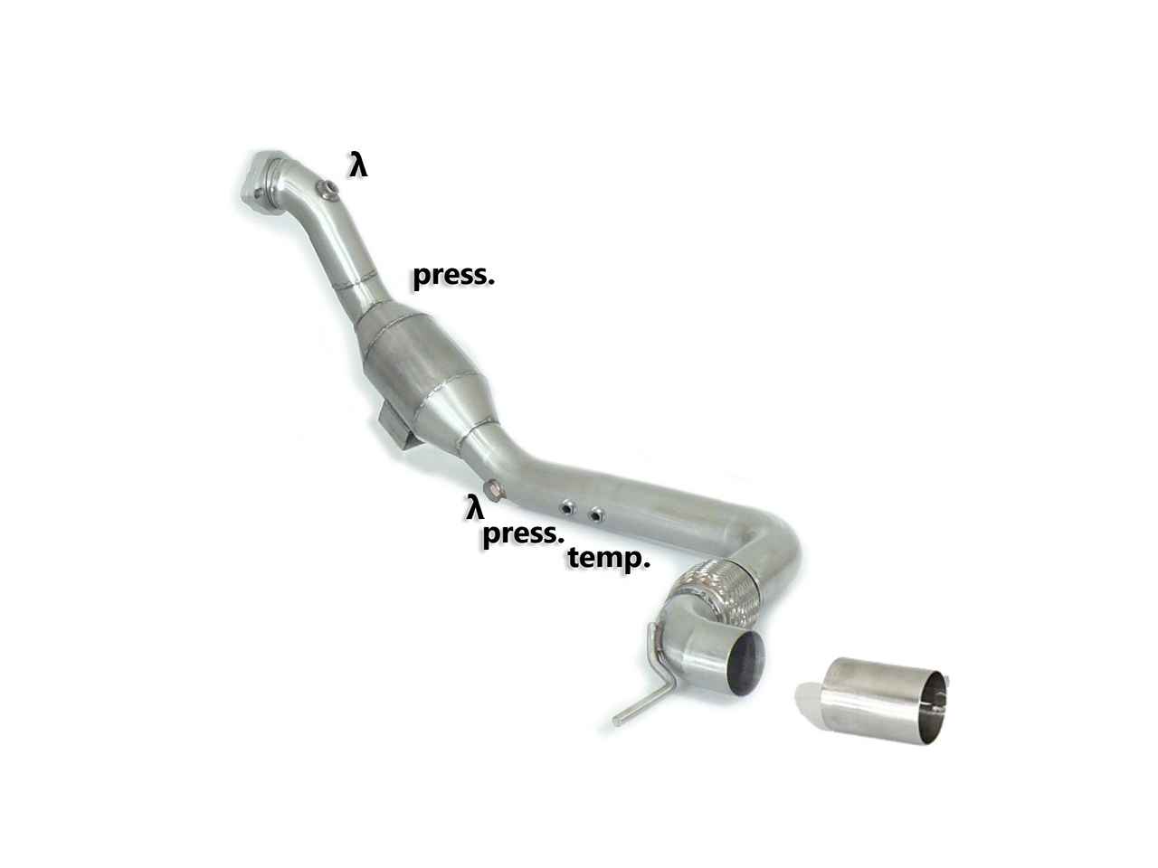 Downpipe Ford Mustang VI 2.3 Ecoboost Metallkat 200cpsi | Ragazzon