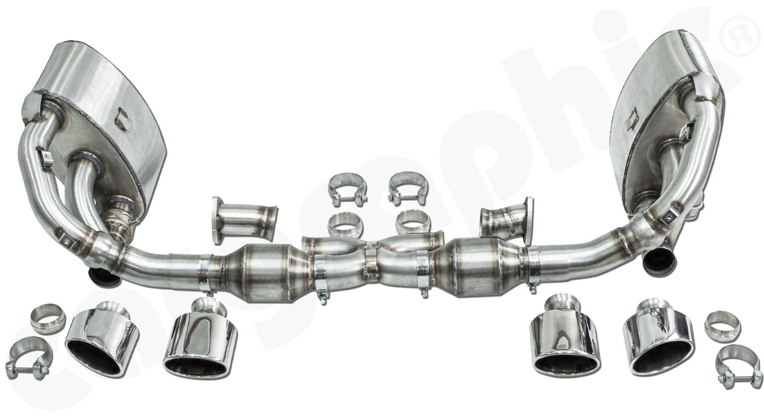 Cargraphic Abgasanlage Porsche 993 Gillet mit Kat TÜV Sound / Sound Plus Export