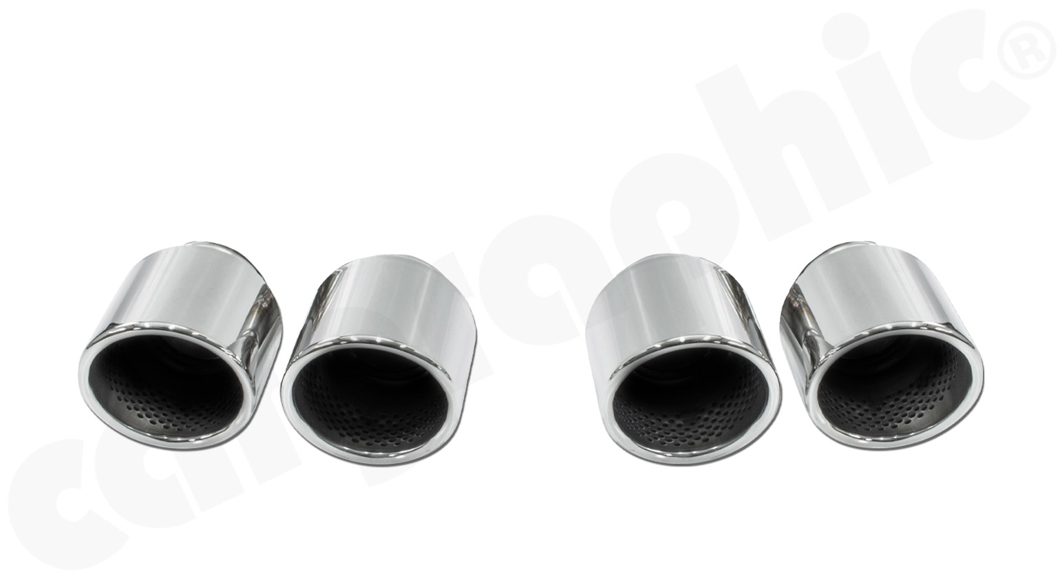 Cargraphic Sport Endrohre Porsche 971 Panamera 4x100mm eingerollt Hochglanzpoliert