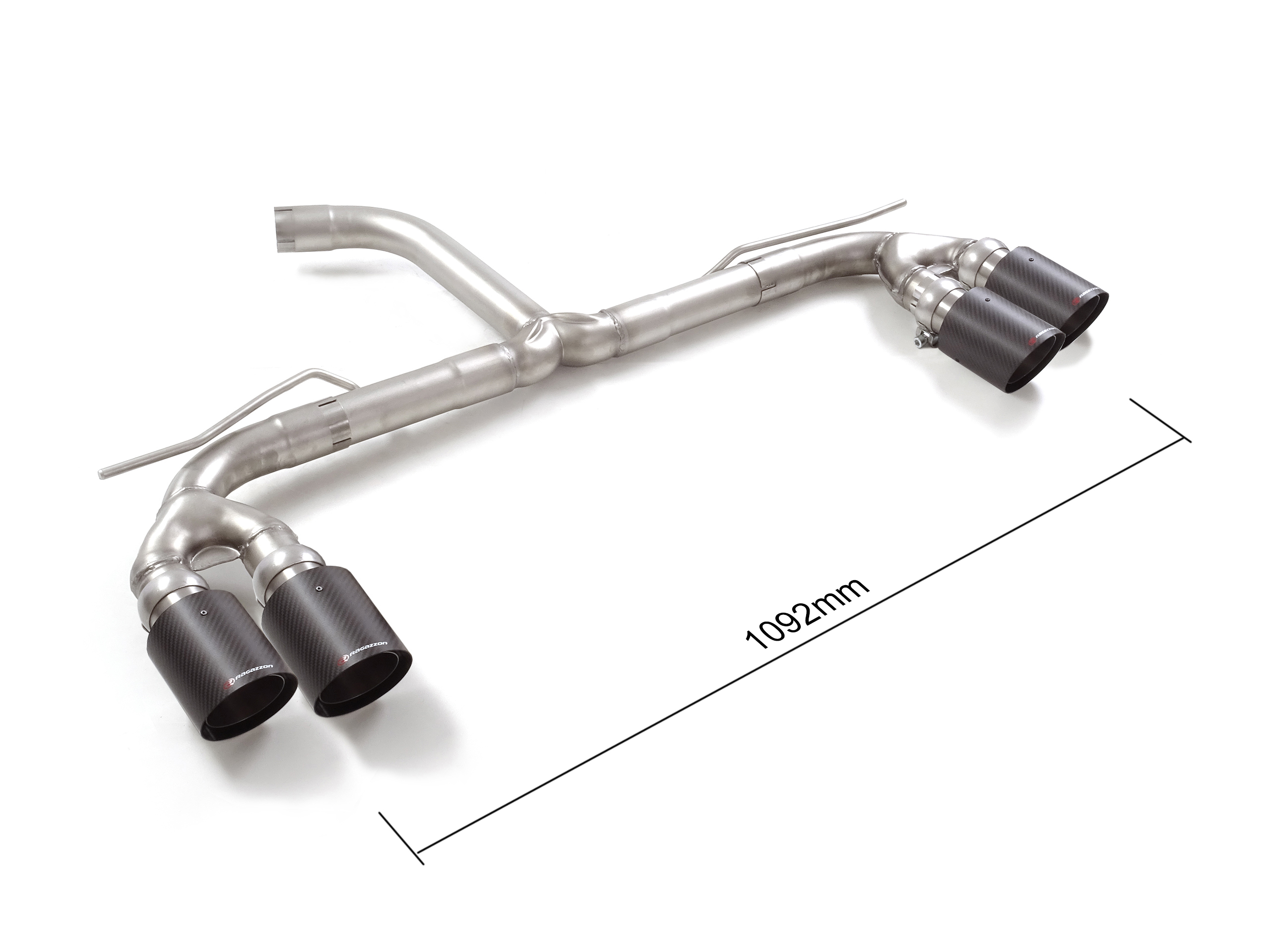 Endrohr-Set Audi A3 35 TFSI 8Y 2x100mm Carbon Shot | Ragazzon