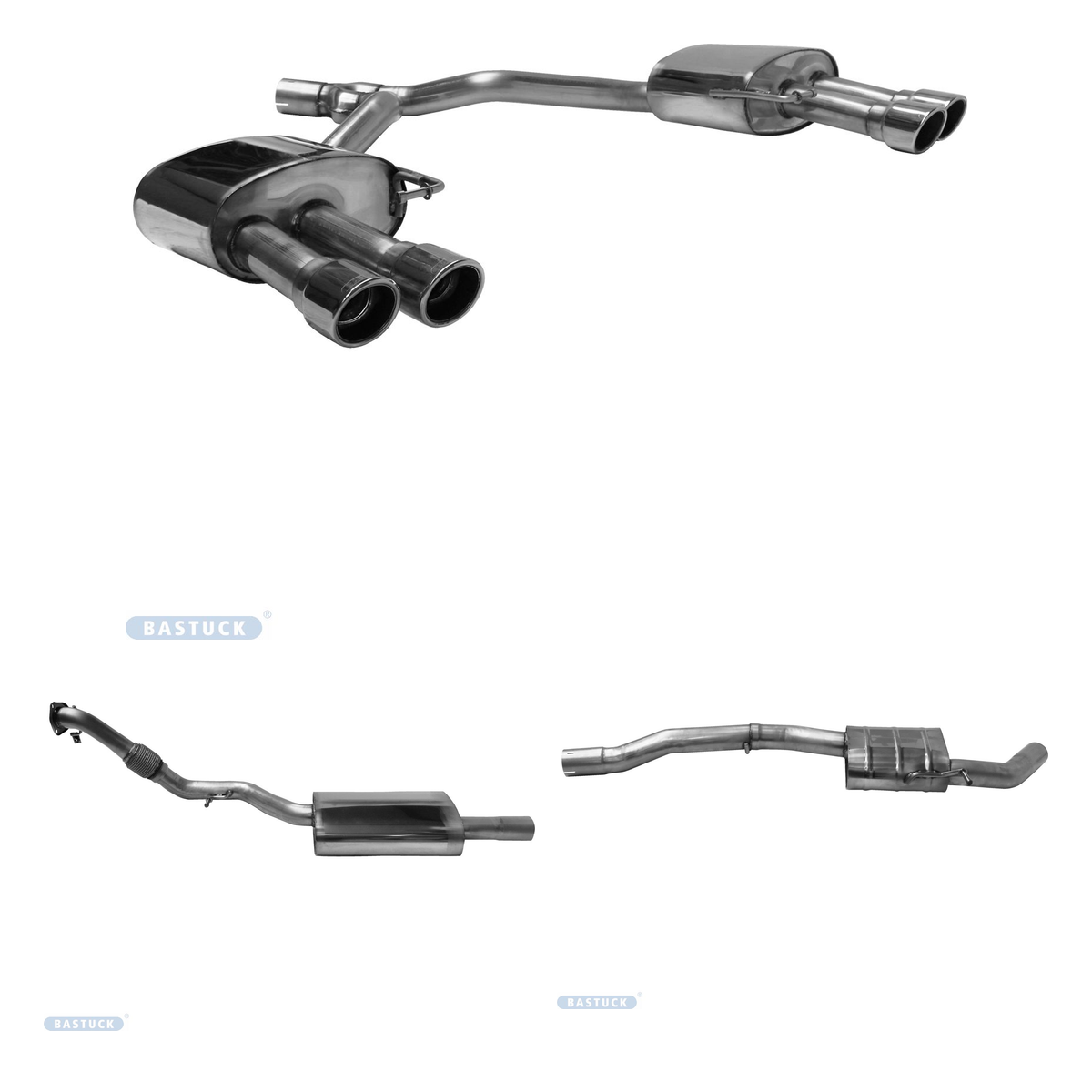 Bastuck Komplettanlage Quattro – Audi A4 B9 / A5 F5 TFSI A4 B9 Quattro ab 2015 / A5 F5 Quattro ab 2016