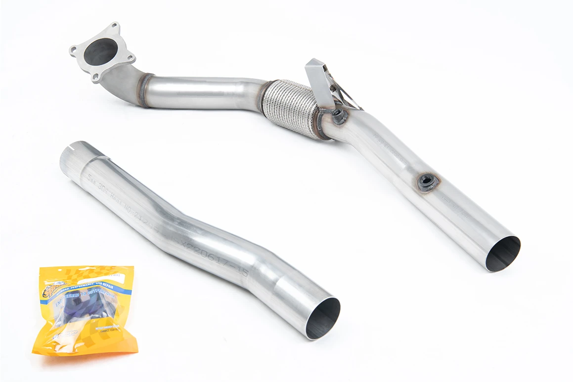 Milltek Sport Downpipe (ohne Kat) passend für Seat Leon Cupra R 2.0 TSI 265PS & VW Beetle 2.0 TSI A5 Chassis & VW Golf MK5 GTI 2.0T FSI & MK6 Scirocco R 76,2mm