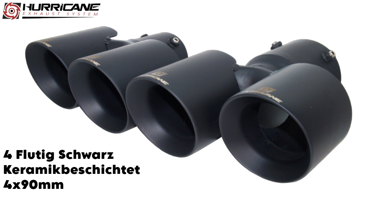 4-flutig schwarz keramikbeschichtet (4x90mm)
