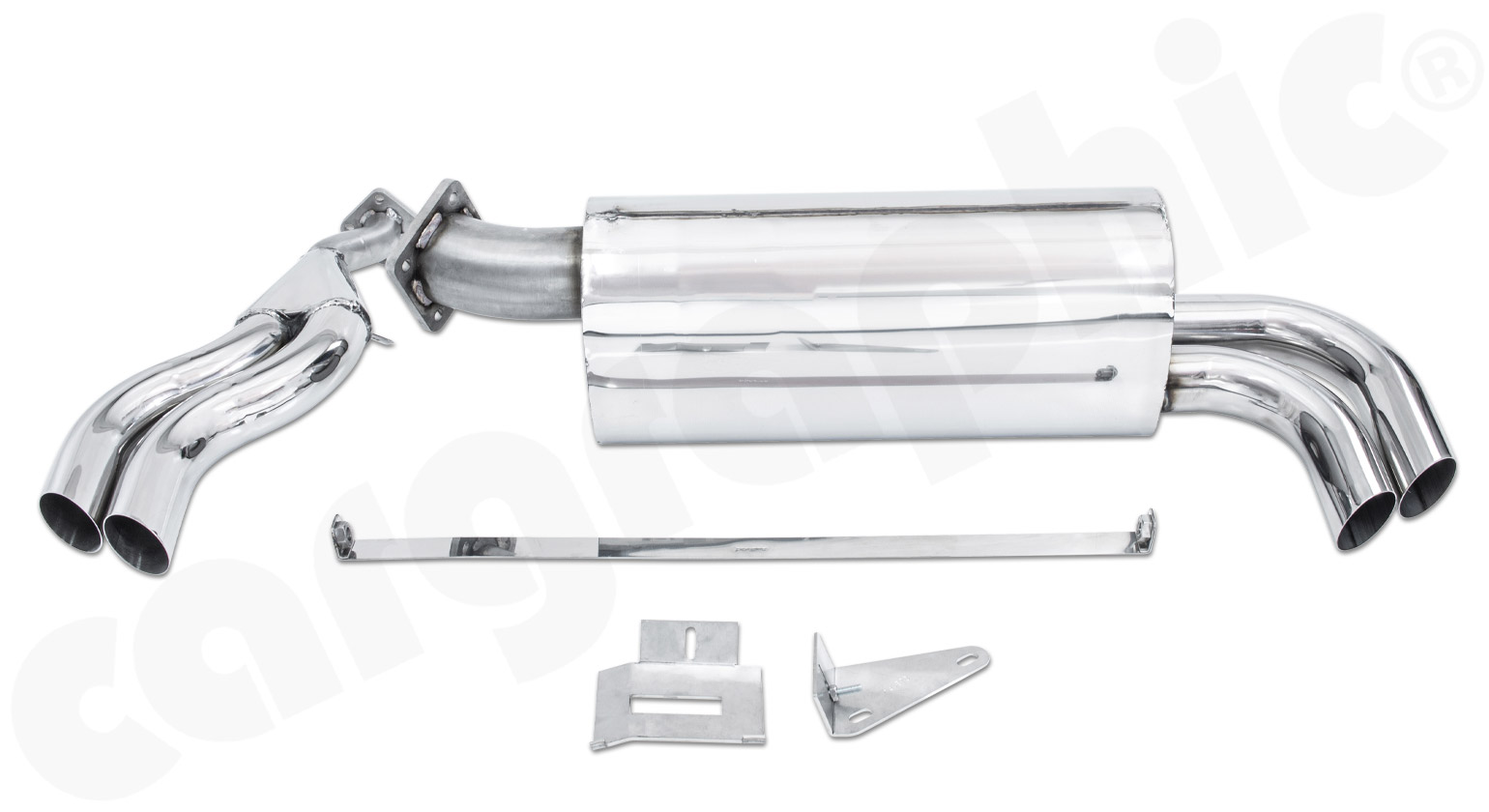 Cargraphic Endschalldämpfer Porsche 911 Turbo (930) 930 LE 4x57,15mm Super Sound