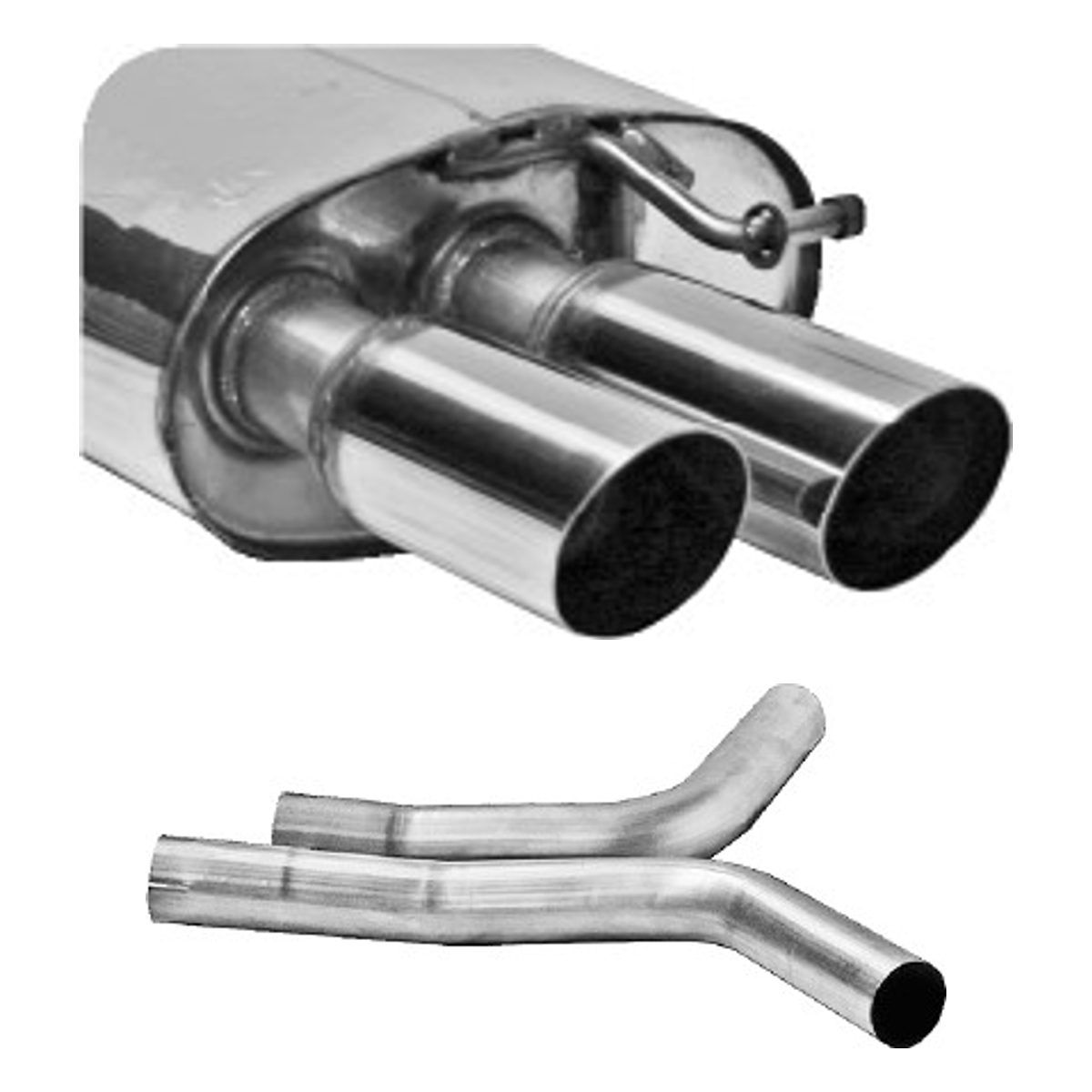 Bastuck Endschalldämpfer Quattro – Audi A4 B8 / A5 B8 A4/A5 B8 (ab B. 2008) 6 Zyl. Benziner Turbo / 8 Zyl. V8