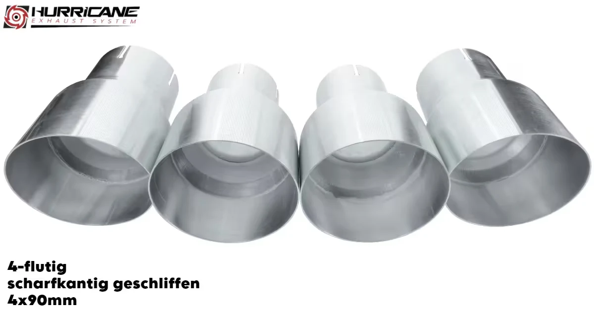 4-flutig rund scharfkantig geschliffen (4x90mm)