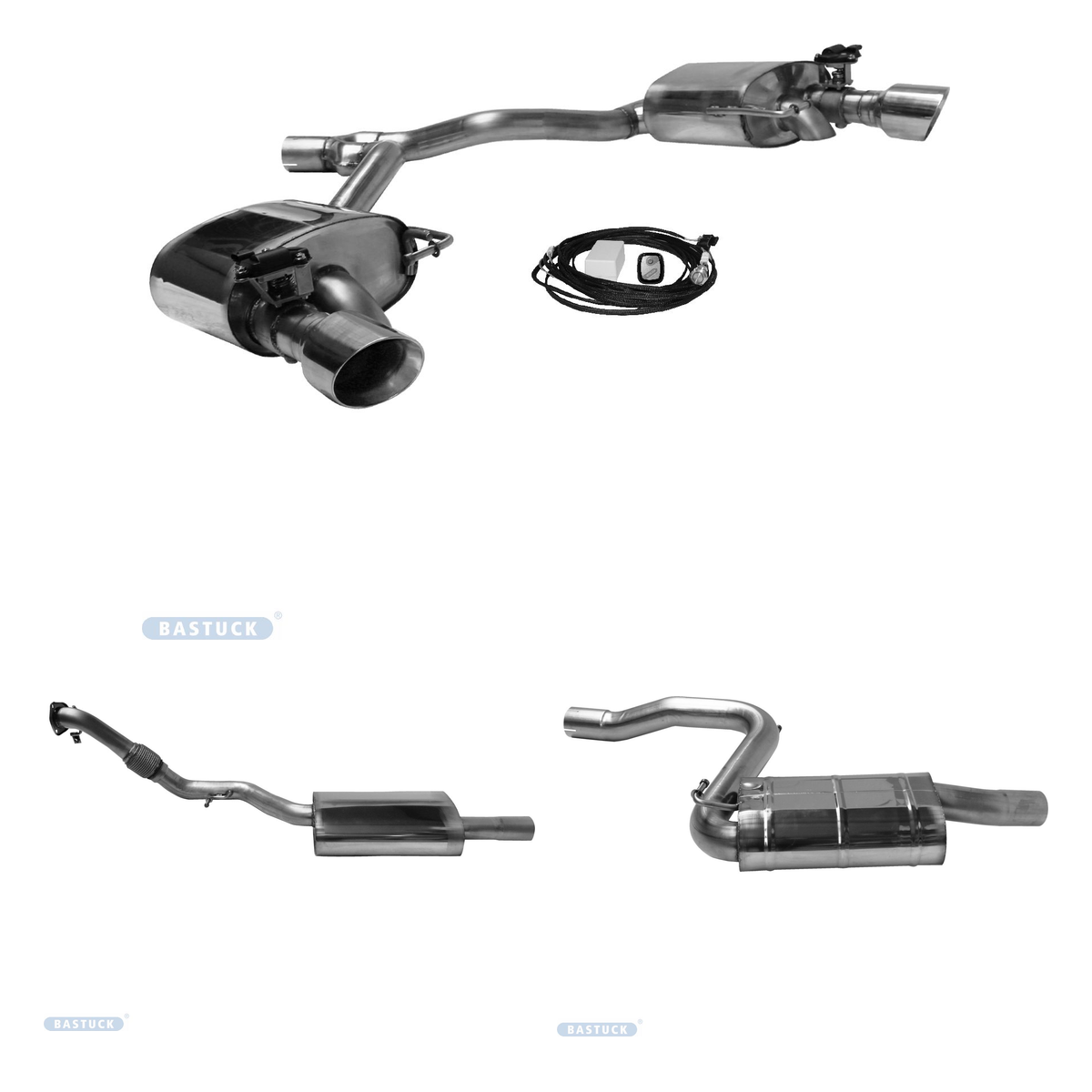 Bastuck Komplettanlage Twin – Audi A4 B9 / A5 F5 TFSI A4 B9 Frontantrieb ab 2015 / A5 F5 Frontantrieb ab 2016