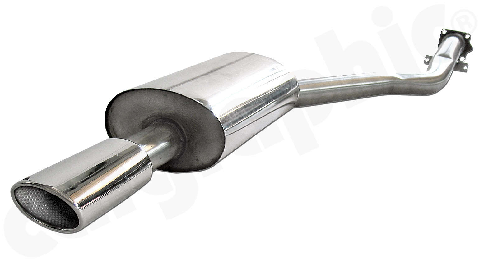 CARGRAPHIC Sport Endschalldämpfer für Porsche 924 2,0L Turbo