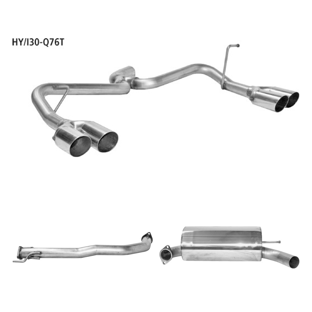 Bastuck Komplettanlage Quattro – Hyundai i30 i30 Diesel