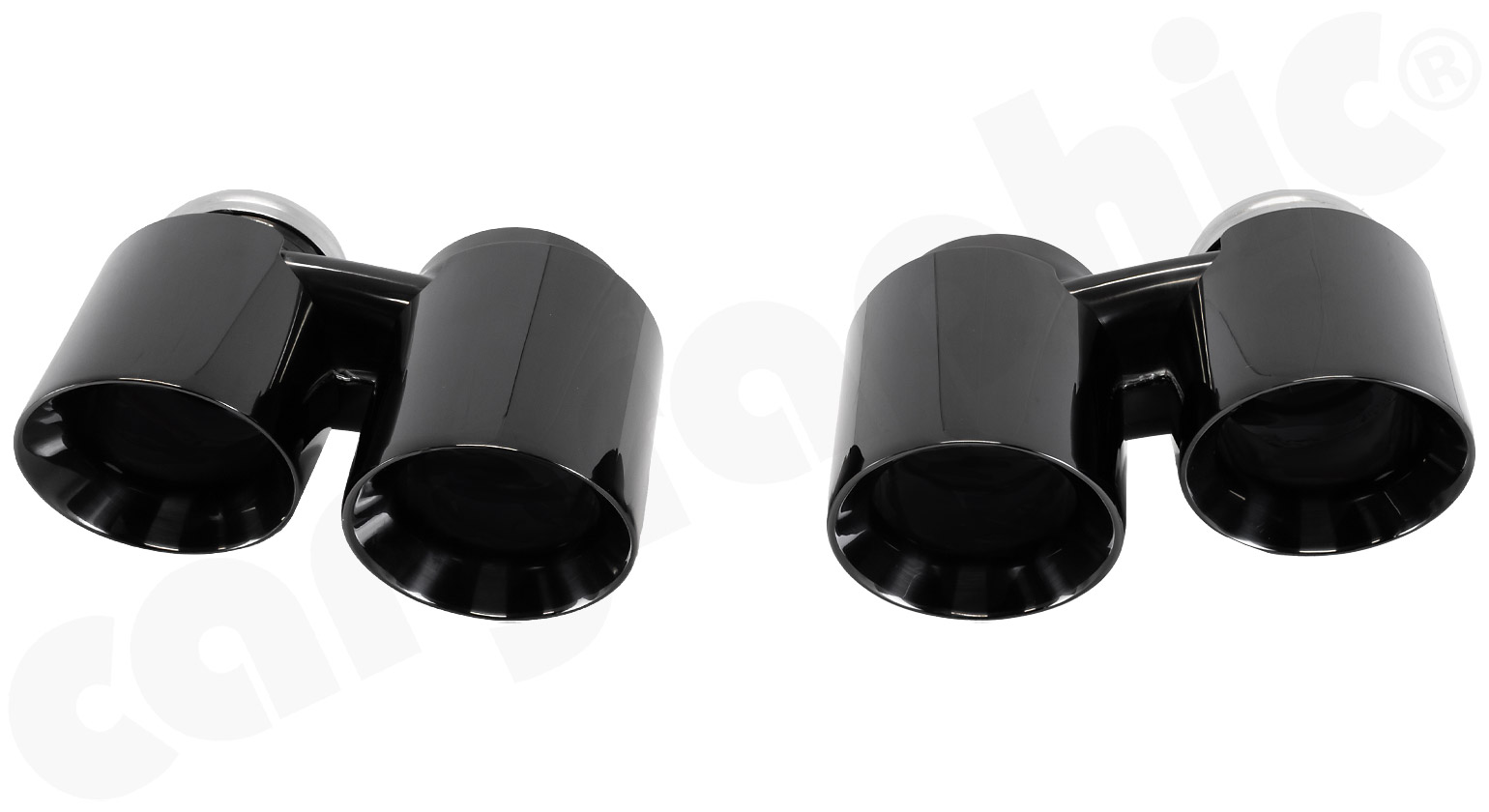 Cargraphic Endrohrsatz 997.1/991.1 Carrera PSA 2x89mm Modena-Design Schwarzchrom