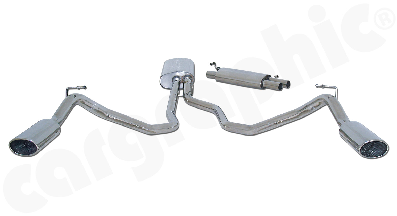 Cargraphic Abgasanlage Range Rover Sport LS V8 2x115x82mm oval Sound