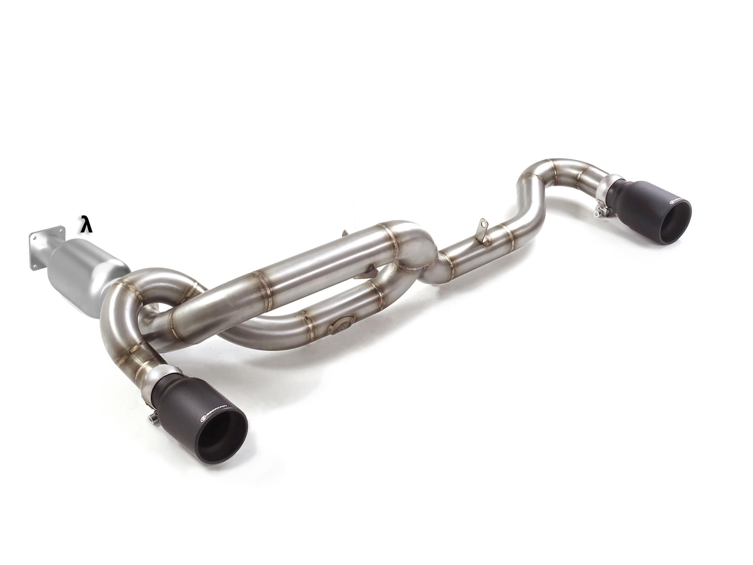 Downpipe + Endrohr-Set 911 964 3.6 2x102mm Black | Ragazzon