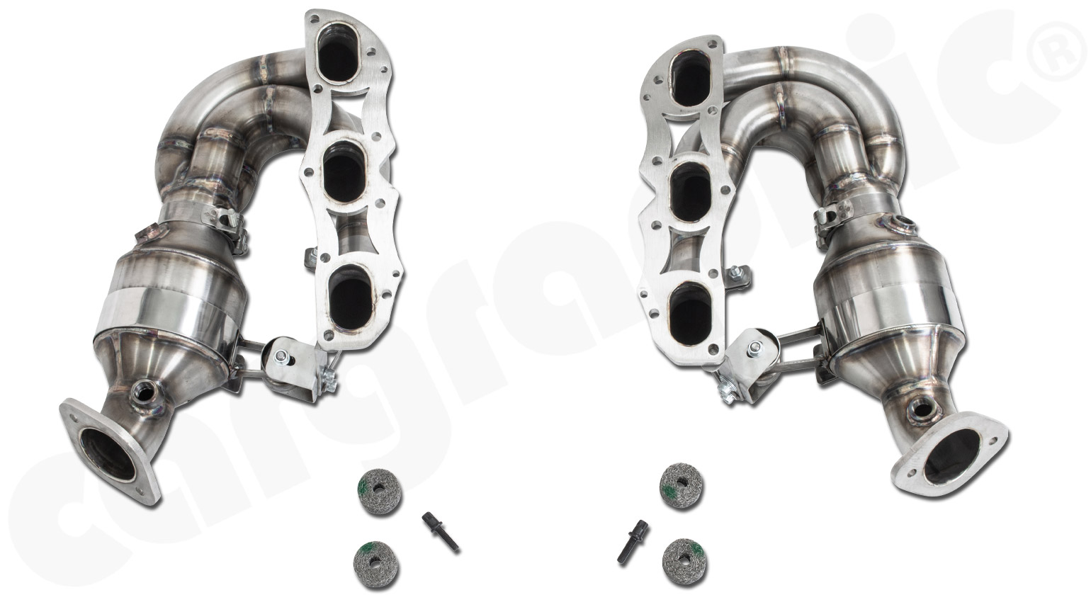 Cargraphic Fächerkrümmer Porsche 981 Boxster/Cayman 100cpsi HD Tri-Metall Katalysatoren