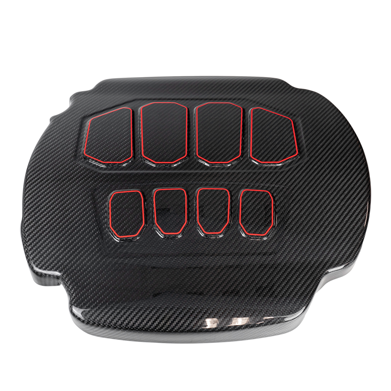 Designkit Aufkleber Carbon Motorabdeckung EA888 Gen.3 (z.B. Golf 7 GTI/R, Audi S3 8V) - Blau