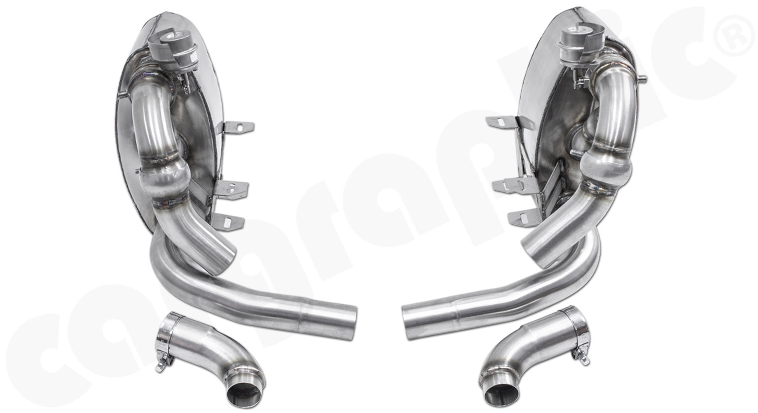 CARGRAPHIC Sport Endschalldämpfersatz mit Klappen für Porsche 997.1 Carrera 2/4 3,8L