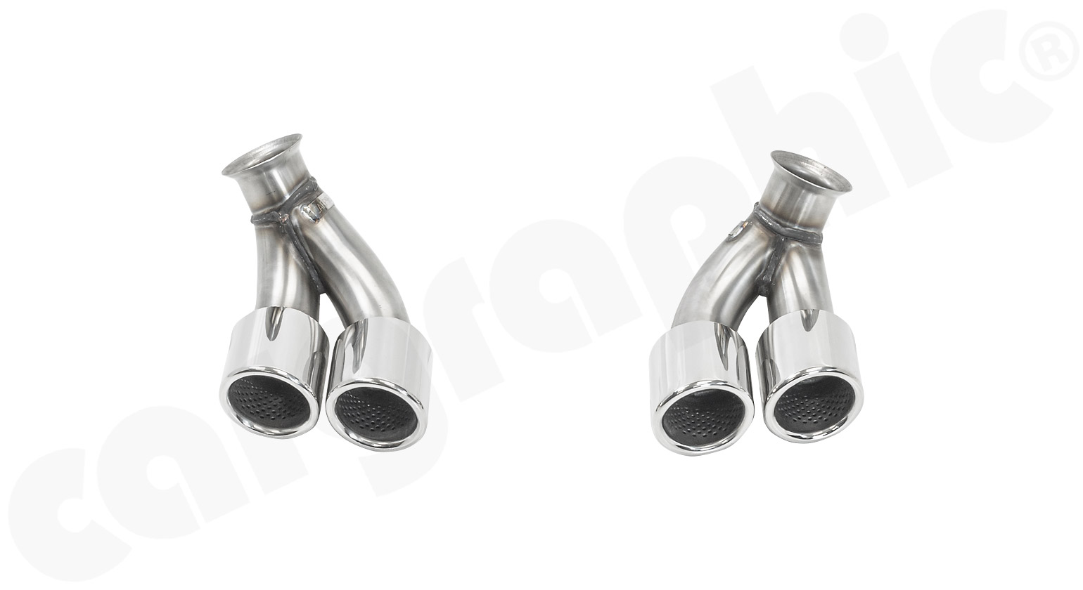 CARGRAPHIC Endrohrsatz für Porsche 996 Carrera 2/4 3,6l / GT3 / GT3RS