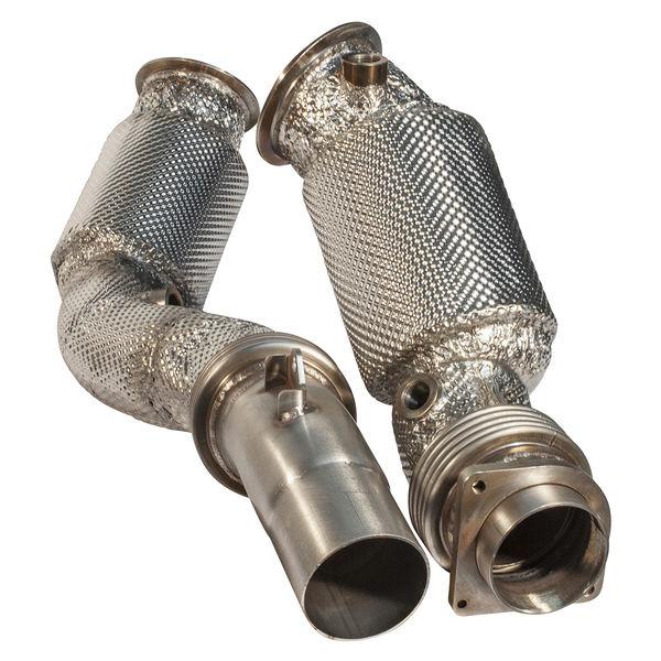 HJS Downpipe ECE 80/65mm 2x 200 cpsi BMW M2 Competition M4 S55