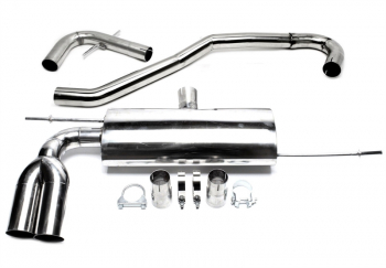 TA Technix Duplex Abgasanlage Audi A3 8P – 2x76 mm scharf, Edelstahl