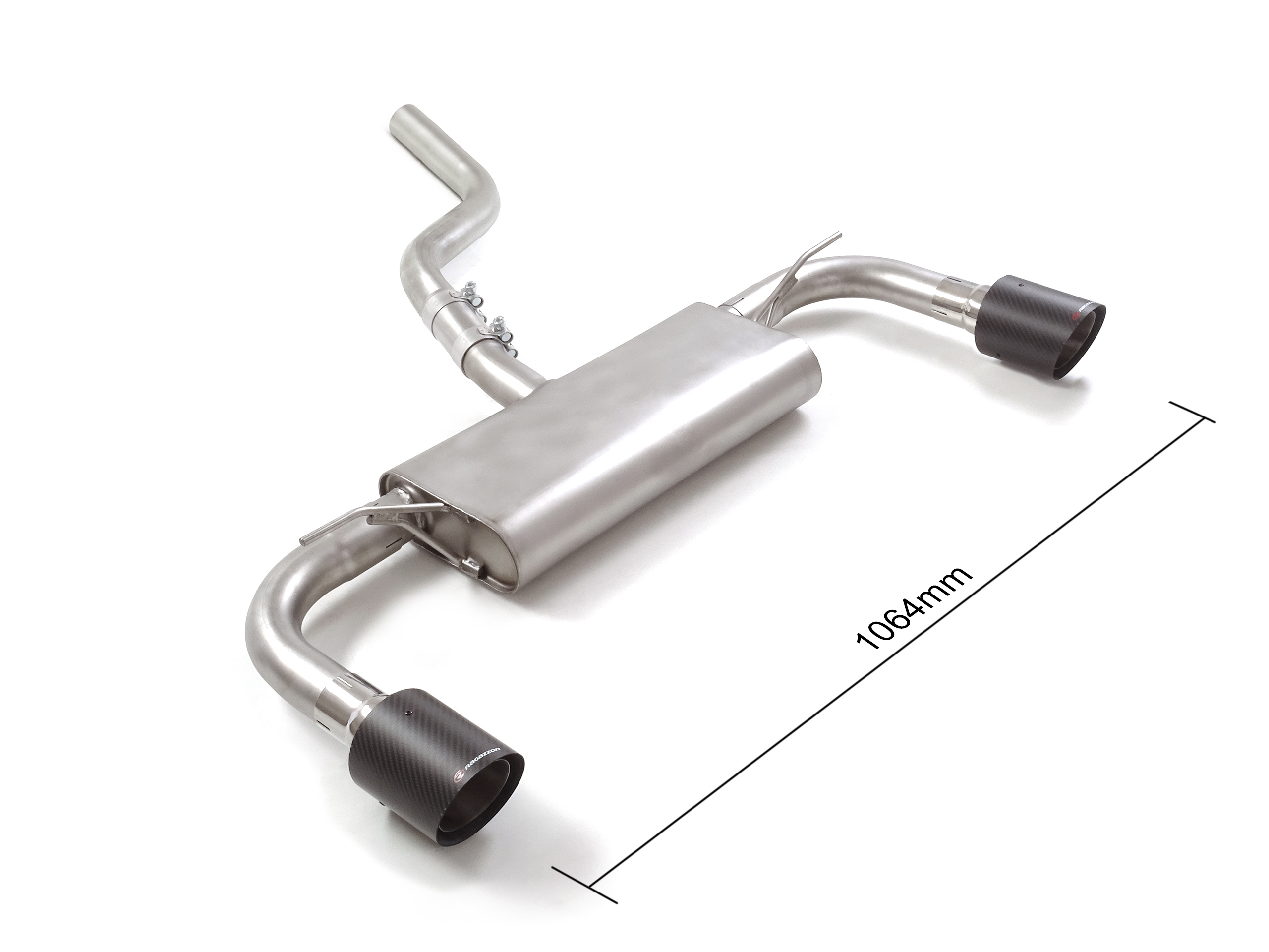 Sportauspuff Ford Focus 4 1.5 Ecoboost 2x100mm Carbon Shot ECE | Ragazzon