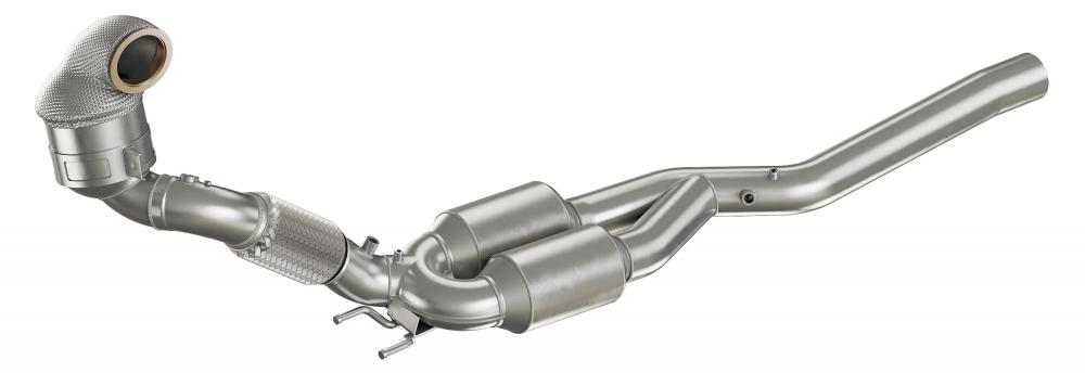 HJS Downpipe ECE 76mm 200 cpsi Golf 7 R 4Motion Audi S3 quattro