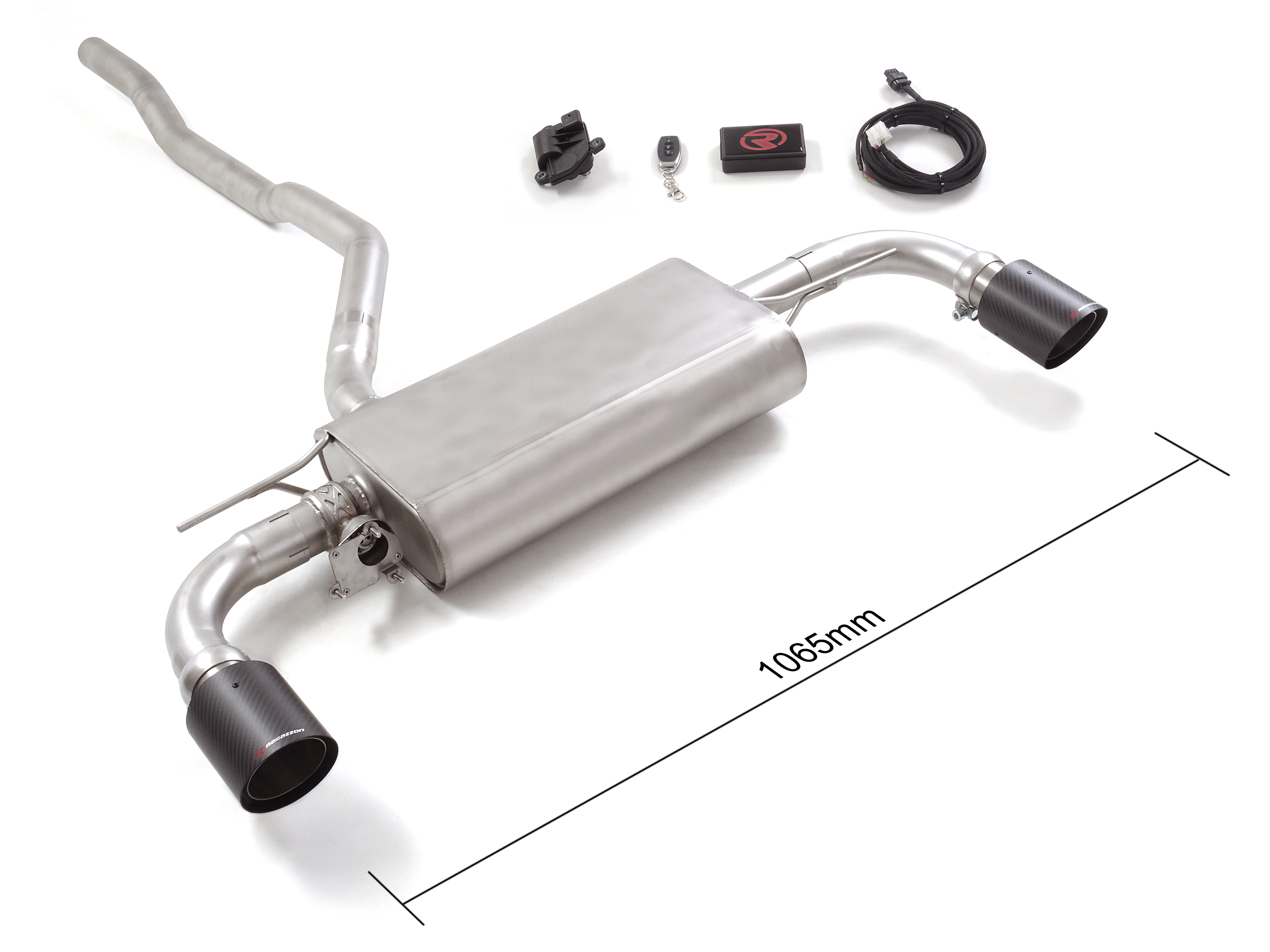 Sportauspuff BMW 116i 118i F40 100mm Carbon Shot mit Klappe | Ragazzon