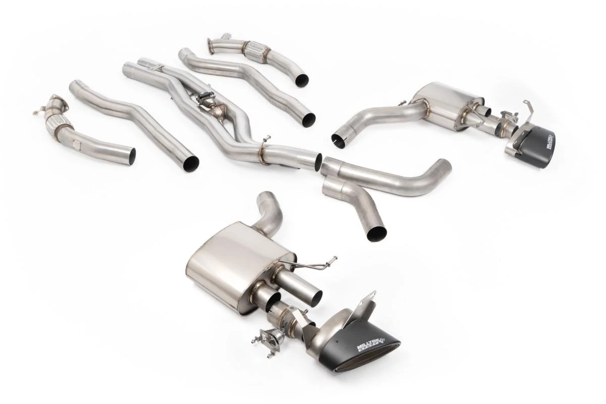 Milltek Sport Sportauspuff passend für Audi RS6 & RS7 4.0 V8 Bi-Turbo Signature Series Titanium - carbon Endrohre