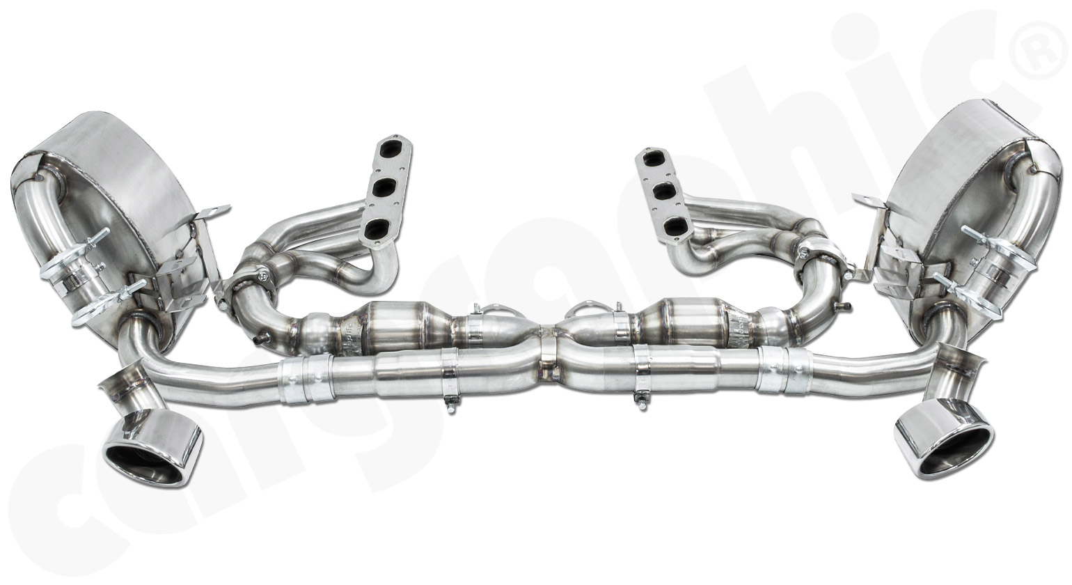 Cargraphic Abgasanlage ab Zylinderkopf Porsche 996.1 Carrera 100cpsi Super Sound