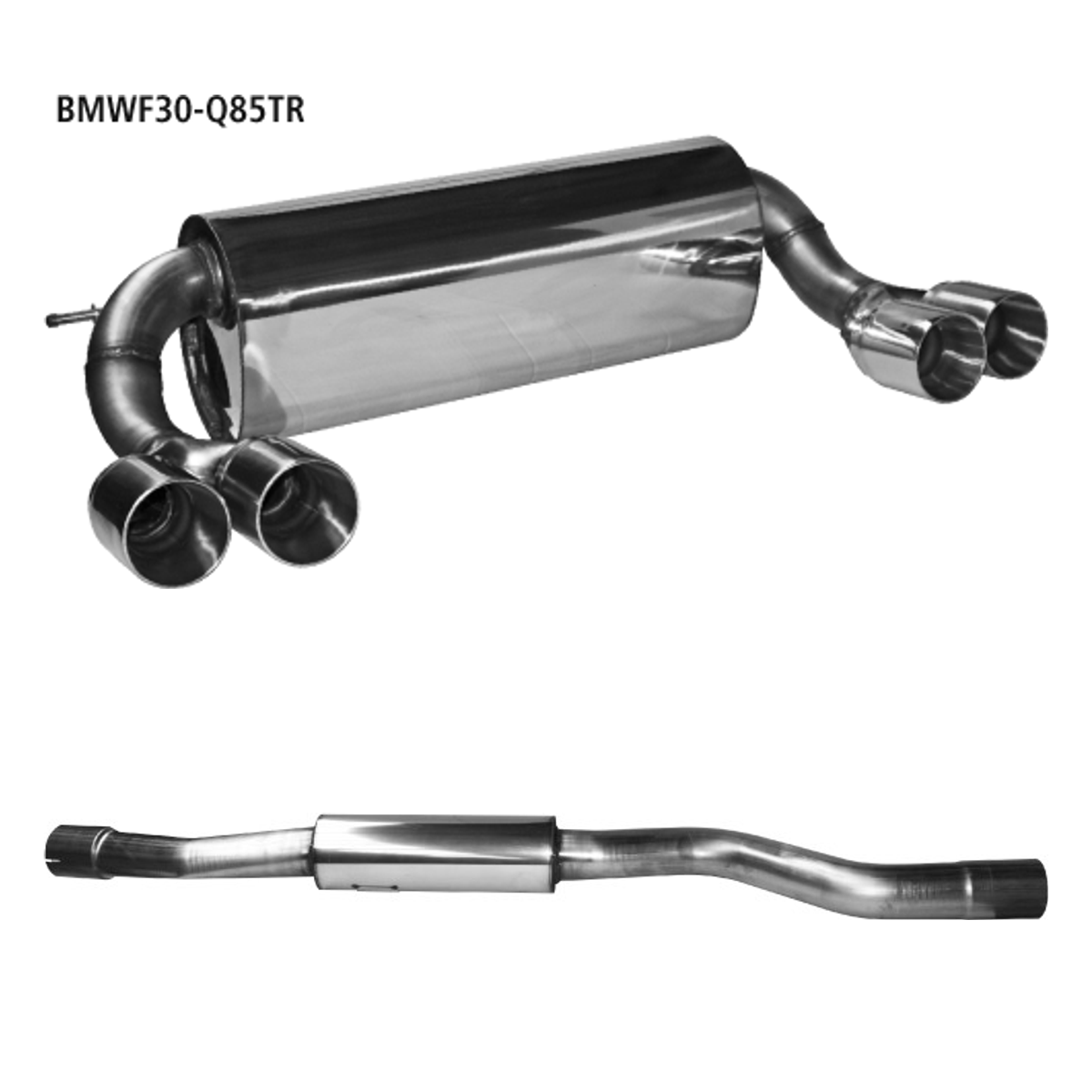 Bastuck Komplettanlage Quattro – BMW 4er F32/F33/F36 4er F32/F33/F36 2.0l Turbo außer Facelift