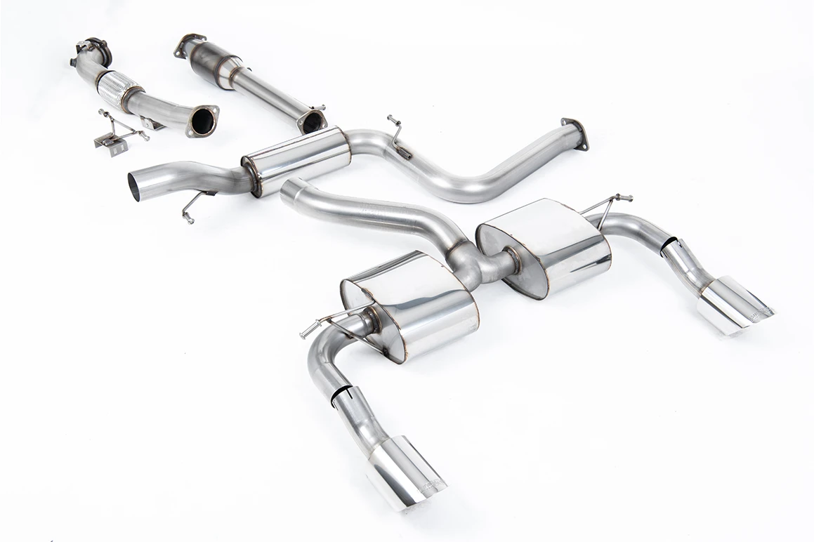 Milltek Sport Auspuffanlage passend für Ford Focus MK2 RS 2.5T mit Sportkatalysator - gedämpft (resonated)